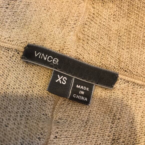 Vince cream open draped front wool cashmere cardigan size Extra Small XS - Picture 10 of 16